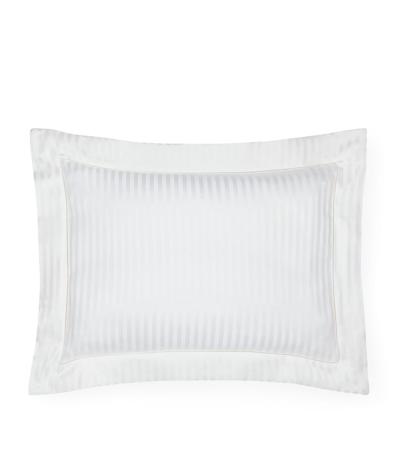 Pratesi Raso Rigato king standard pillowcase 50cm x 90cm, imported from the UK