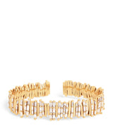 Harrods Suzanne Kalan Rose Gold and Diamond Classic Half Baguette Milli Bangle- Buy online at McGrocer
