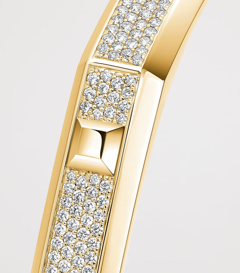 Messika Moderniste gold diamond bangle 1.25ct, imported from the UK