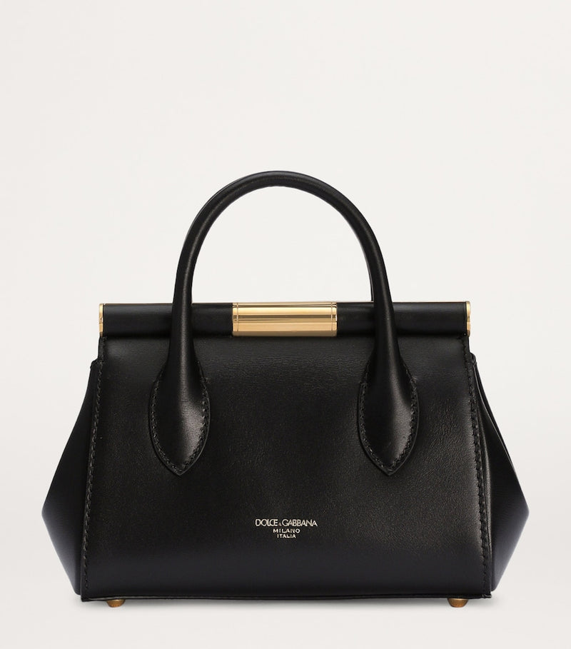 Dolce&Gabbana compact leather top-handle bag, imported from the UK