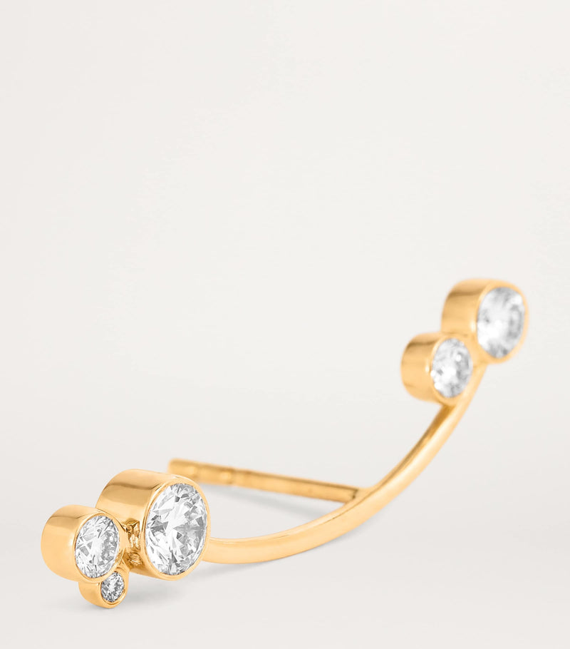 Sophie Bille Brahe gold diamond single earring (British brand)
