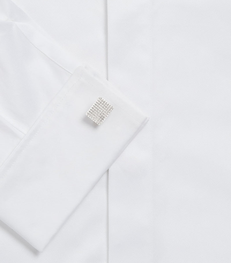 Dunhill silver hobnail reed tile cufflinks, imported from the UK