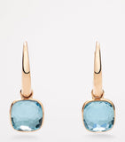 Pomellato Nudo blue topaz rose gold earrings - British product