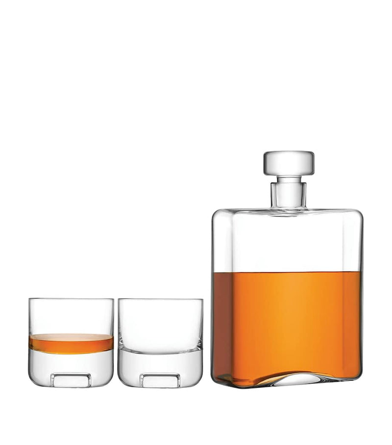 LSA International cask whisky decanter and glass set - British product