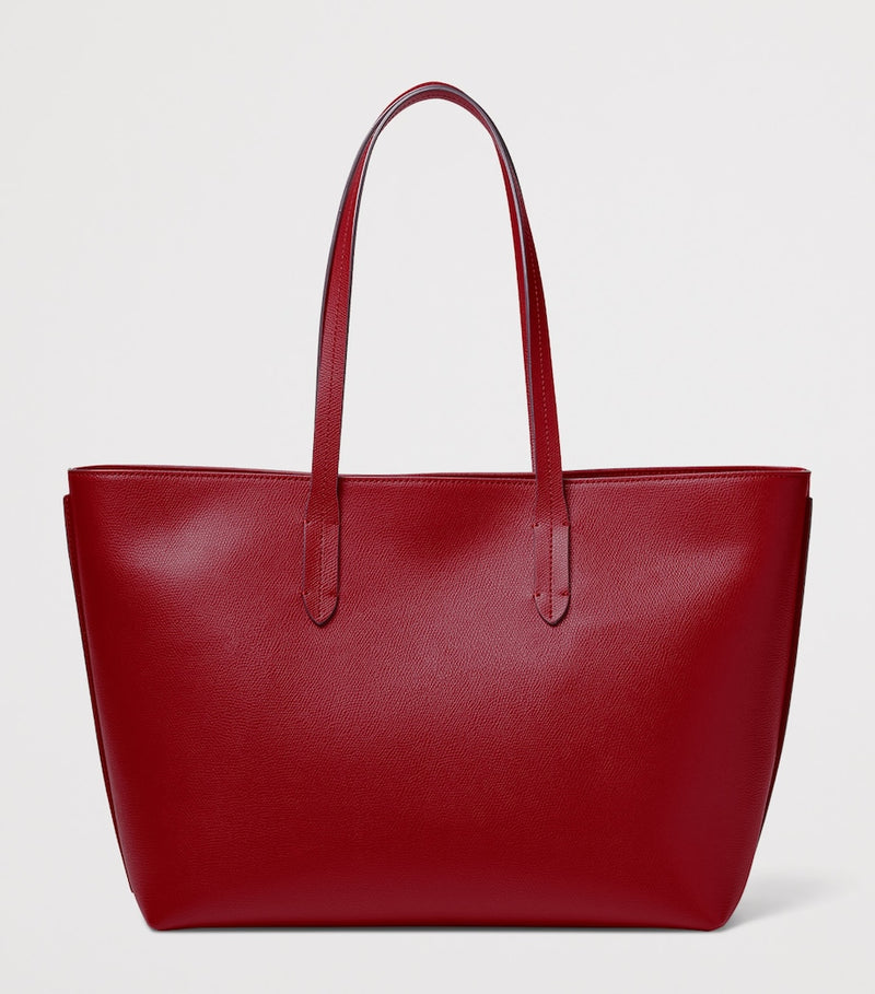 Aspinal Of London East West leather tote bag - British product