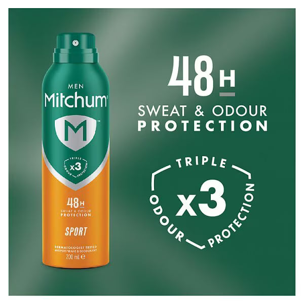 Mitchum Men Sport Anti-Perspirant Aerosol 200ml, imported from the UK
