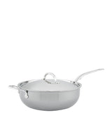 Harrods Hestan NanoBond Essential Pan with Helper Handle 28cm Stainless Steel Pan- Buy online at McGrocer