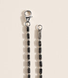 Suzanne Kalan white gold black diamond block-chain necklace, UK version