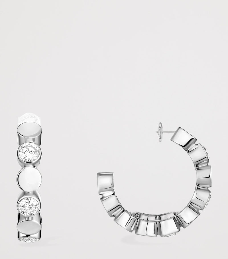 Messika D-Vibes mini diamond hoop earrings 0.32ct, UK version