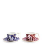 Harrods Wedgwood Set of 2 Renaissance Teacups and Saucers- Buy online at McGrocer