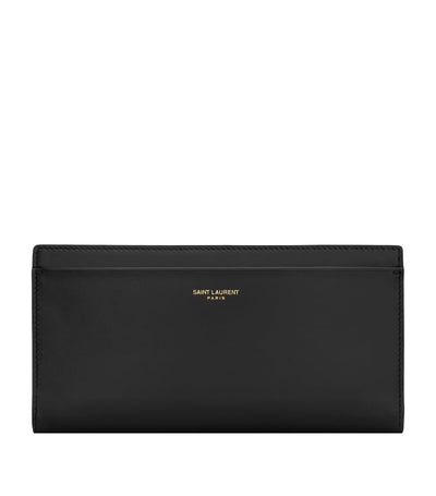 Harrods Saint Laurent Large Leather Zip-Around Wallet- Buy online at McGrocer