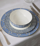 Geometric Print Fine Bone China Dinner Plates Set of 2 (26cm Diameter)