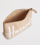 Harrods small cotton logo cosmetic bag, imported from the UK