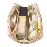 Livingandhome PU leather makeup bag with compartments, portable (British brand)