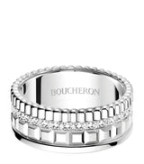 Harrods Boucheron Small White Gold and Diamond Quatre Radiant Ring- Buy online at McGrocer