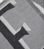 LOEWE cashmere-wool scarf with jacquard logo 165x39cm, UK version