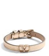 Harrods Valentino Garavani Leather VLogo Signature Bracelet 1cm- Buy online at McGrocer
