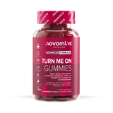 Novomins Libido Bringebær Fersken Smak Gummies Seksuell Vitalitetsstøtte 60-pakning