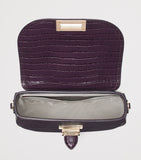 Aspinal of London croc-embossed Portobello cross-body bag, imported from the UK