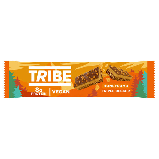 Tribe Nut Butter Triple Decker Vegan Honeycomb 40g GOODS Sainsburys   