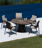 Indian Ocean Round Sierra 6-Seater outdoor table, UK version