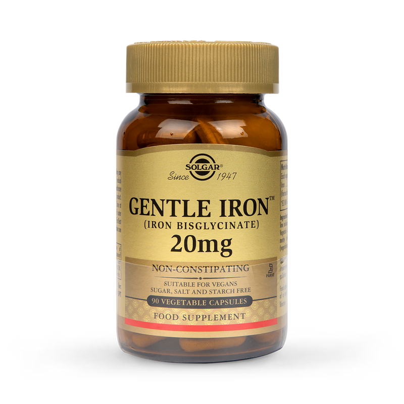 Solgar Gentle Iron 20mg 90 Vegi Capsules (British brand)