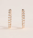Harrods diamond hoop earrings 18k rose gold 1.25ctw (British brand)