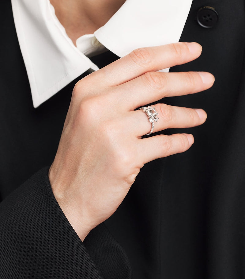 Suzanne Kalan butterfly ring white gold diamond, UK version