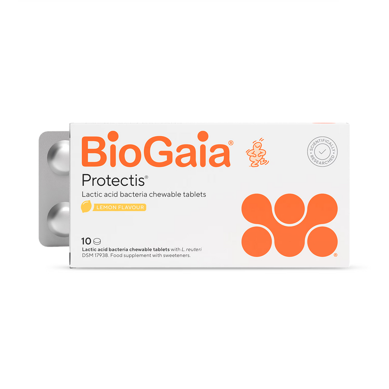 BioGaia Protectis lemon probiotic tablets 10 tablets, UK version
