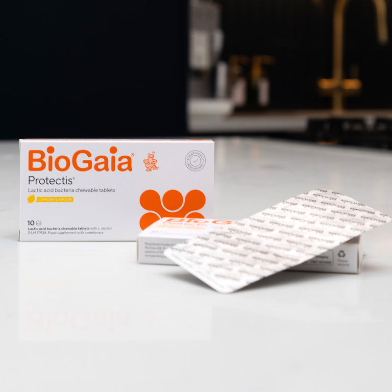 BioGaia Protectis lemon probiotic tablets 10 tablets, UK version