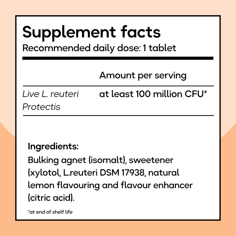 BioGaia Protectis lemon probiotic tablets 10 tablets, UK version