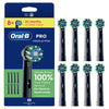Oral-B Cross Action Black toothbrush heads 8 count - British product