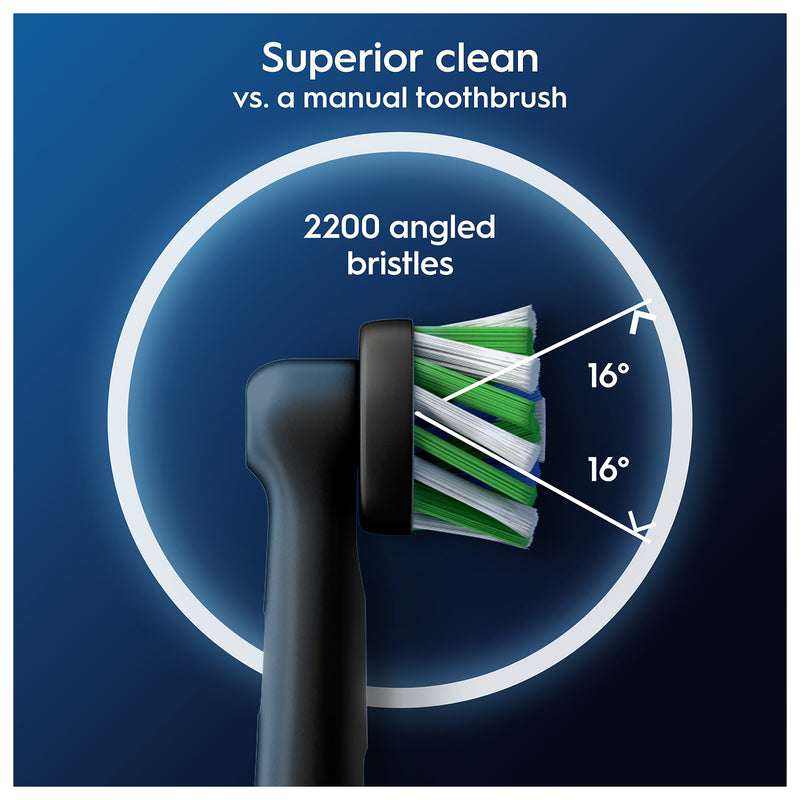 Oral-B Cross Action Black toothbrush heads 8 count - British product