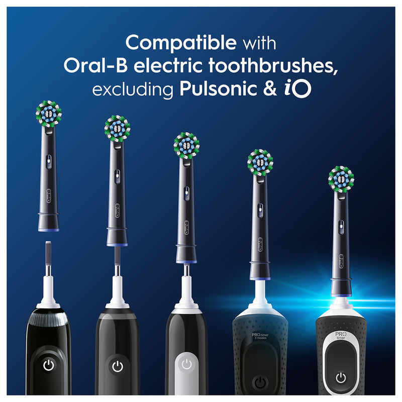 Oral-B Cross Action Black toothbrush heads 8 count - British product