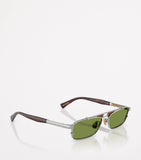 Brunello Cucinelli Paloma rectangular titanium sunglasses, UK version