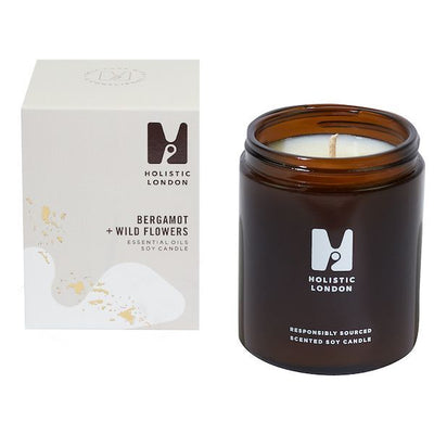 Superdrug Holistic London Bergamot and Wild Flowers Soy Candle 180ml- Buy online at McGrocer