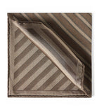 Brunello Cucinelli silk stripe pocket square, imported from the UK