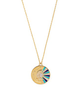 Harrods L'atelier Nawbar Cosmic Love Necklace with Yellow Gold, Diamonds, Lapis, Pearl and Turquoise- Buy online at McGrocer