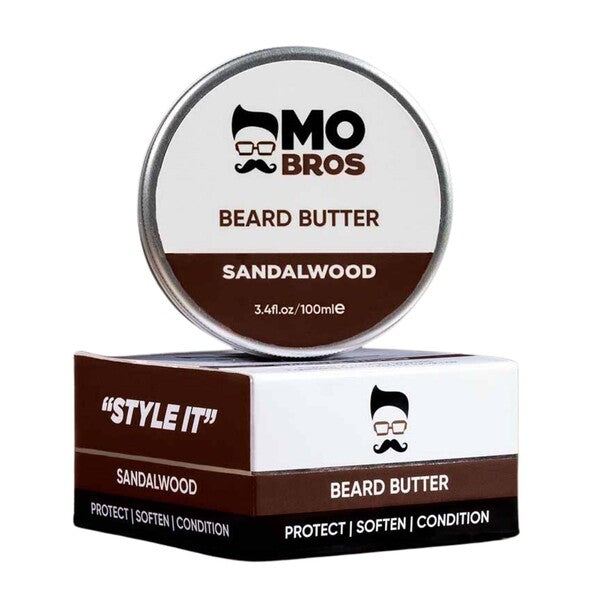 Mo Bros Beard Butter Sandalwood 100ml, imported from the UK
