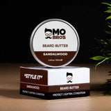 Mo Bros Beard Butter Sandalwood 100ml, imported from the UK