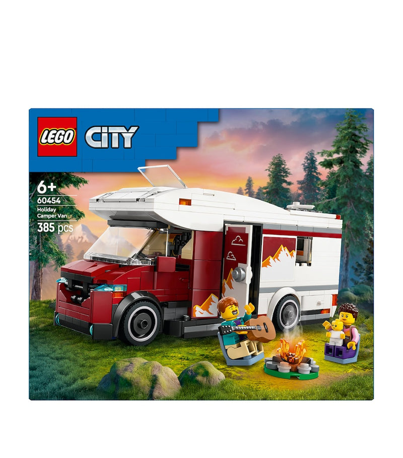 Lego Holiday Adventure Camper Van toy set with 385 pieces, UK version