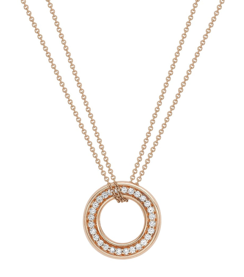Boodles rose gold diamond medium pendant, UK version