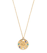 Harrods L'Atelier Nawbar Yellow Gold, White Diamond, Lapis and Turquoise Moon Phase Fine Jewelry Necklace- Buy online at McGrocer