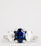 Suzanne Kalan one-of-a-kind ring with blue sapphire and diamonds - British product