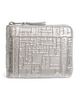 Harrods Comme des Garçons Leather Embossed Logo Zipped Wallet 11cm x 8.5cm- Buy online at McGrocer