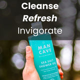 ManCave sea salt shower gel 500ml, imported from the UK