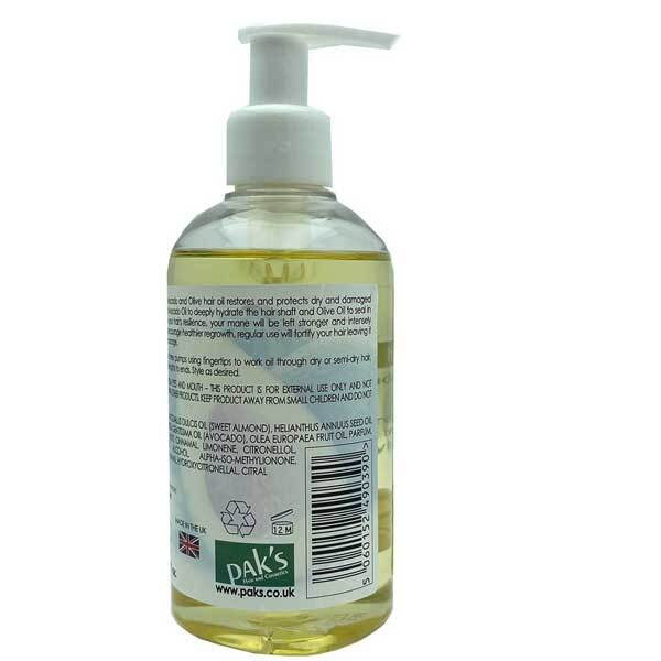 Paks Repair Oil For Damaged Hair, imported from the UK