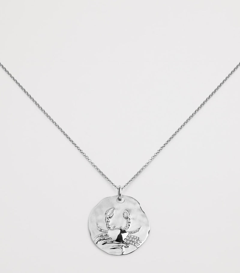Monica Vinader sterling silver Cancer zodiac necklace - British product