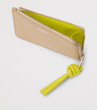 LOEWE leather Knot card holder two-tone calfskin, imported from the UK