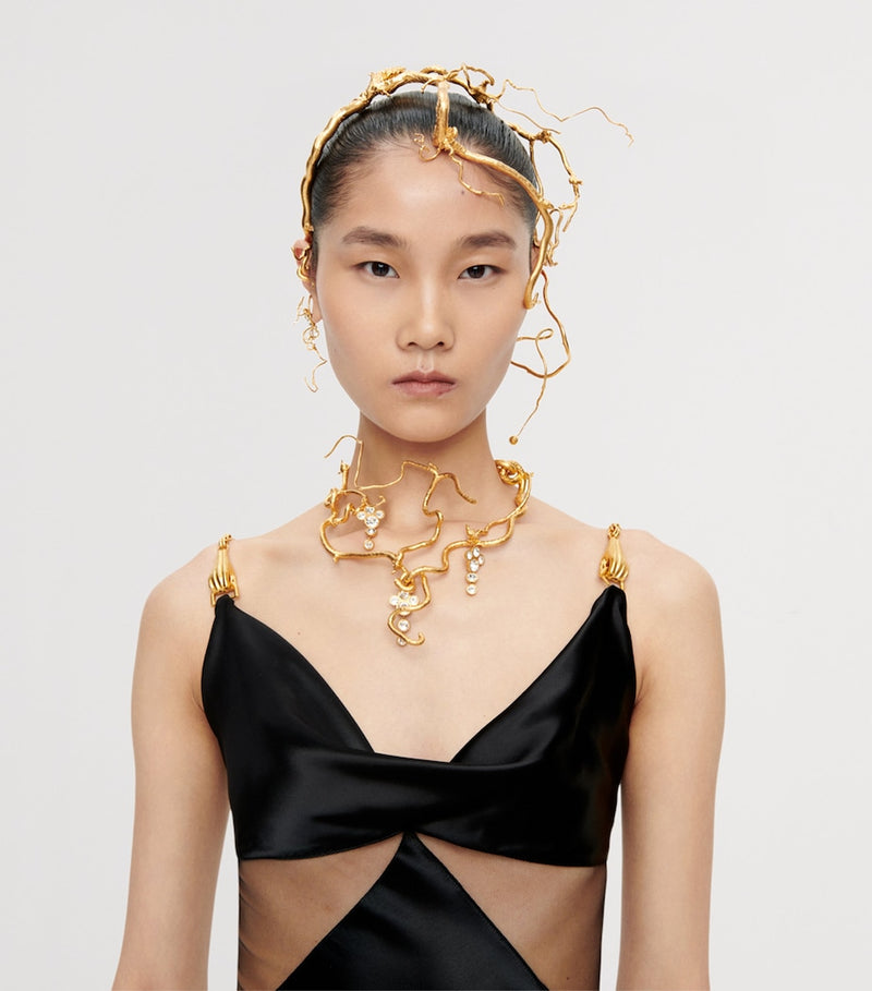 Schiaparelli vine and rhinestone headband, imported from the UK